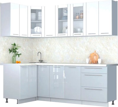 

Кухонный гарнитур, Мила Пластик 1.2x2.3