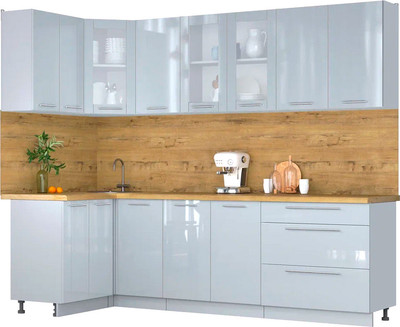 

Кухонный гарнитур, Мила Пластик 1.2x2.6