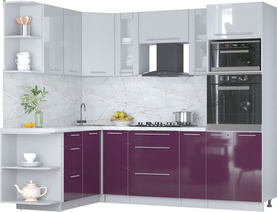 

Кухонный гарнитур, Мила Пластик 1.68x2.4 LV
