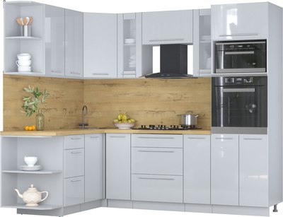 

Кухонный гарнитур, Мила Пластик 1.68x2.4 LV