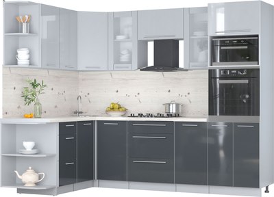 

Кухонный гарнитур, Мила Пластик 1.68x2.6 LV