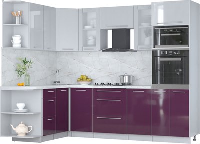 

Кухонный гарнитур, Мила Пластик 1.68x2.6 LV