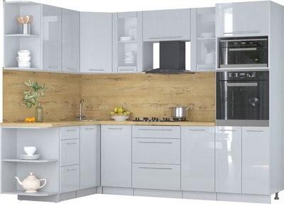 

Кухонный гарнитур, Мила Пластик 1.68x2.6 LV