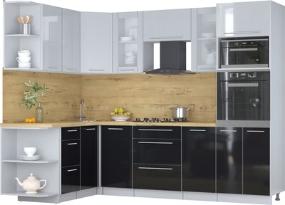

Кухонный гарнитур, Мила Пластик 1.68x2.6 LV