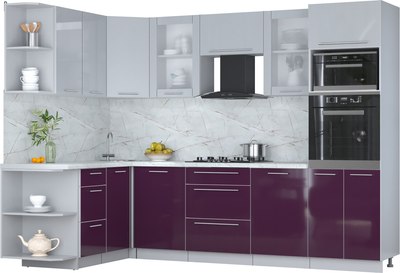 

Кухонный гарнитур, Мила Пластик 1.68x2.8 LV