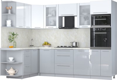 

Кухонный гарнитур, Мила Пластик 1.68x2.8 LV