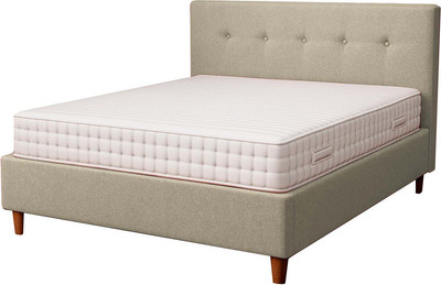 Двуспальная кровать Sonit Mira 160x200 велюр River (03 бежевый) - 