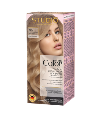 

Крем-краска для волос, Ultima Color тон 9.0 блондин натуральный