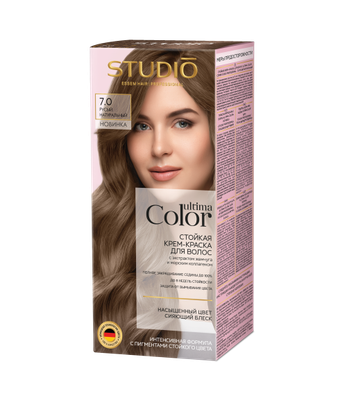 

Крем-краска для волос, Ultima Color тон 7.0 русый натуральный