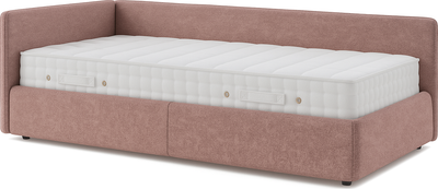 Кровать-тахта Sonit Nicole левый 90x200 велюр River  (07 пыльная роза) - 