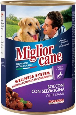 

Влажный корм для собак, Cane Кусочки с дичью