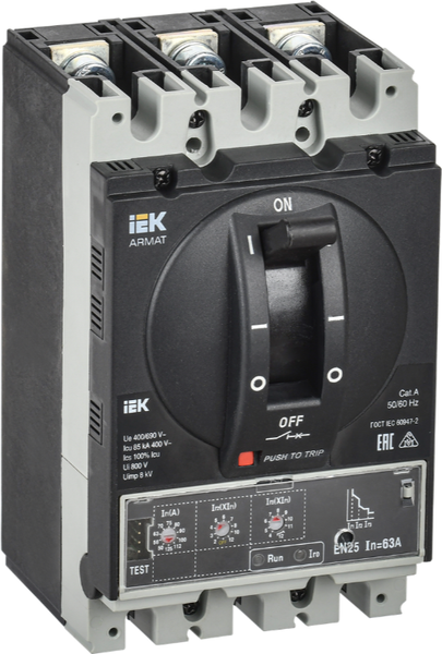 Выключатель автоматический IEK AR-MCCB-3A-085-0063A-ELSC