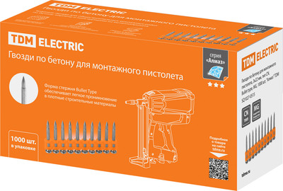 Гвозди для пистолета TDM SQ1027-0515 (1000шт) - 
