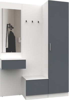Секция в прихожую Интермебель Марсель-105 / МР 01-105 (графит серый) - 