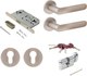 Комплект дверной фурнитуры Code Deco Slim H-40135-A-NISM под ключ (матовый никель) - 