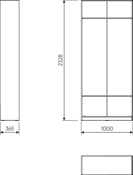 Купить Каркас шкафа Mio Tesoro Макс 100x36x233 2.06.07.260.4 в Молодечно