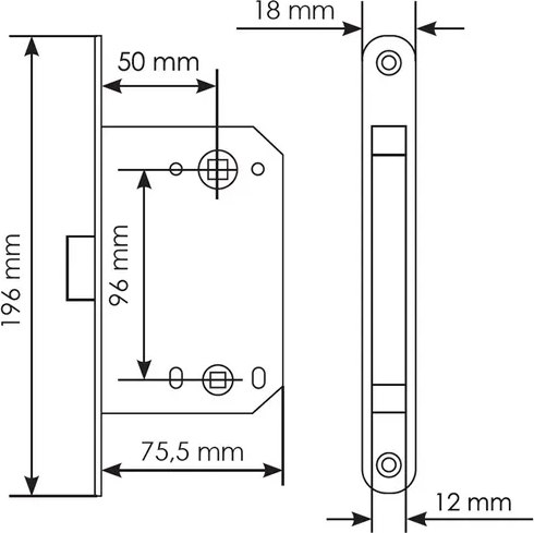Комплект дверной фурнитуры Morelli Mira MH-54-S6 (хром)