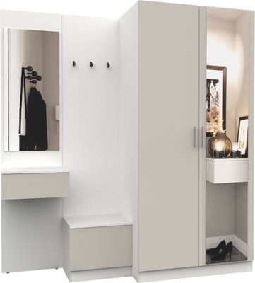 Секция в прихожую Интермебель Марсель-160 / МР 01-160 (кашемир) - 