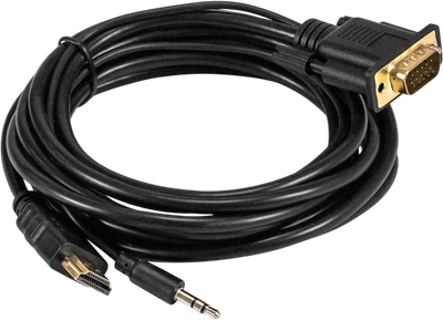 Кабель ExeGate EX-HDMIM-VGAM-3.5JackS-3.0 / EX294720RUS (3м) - 
