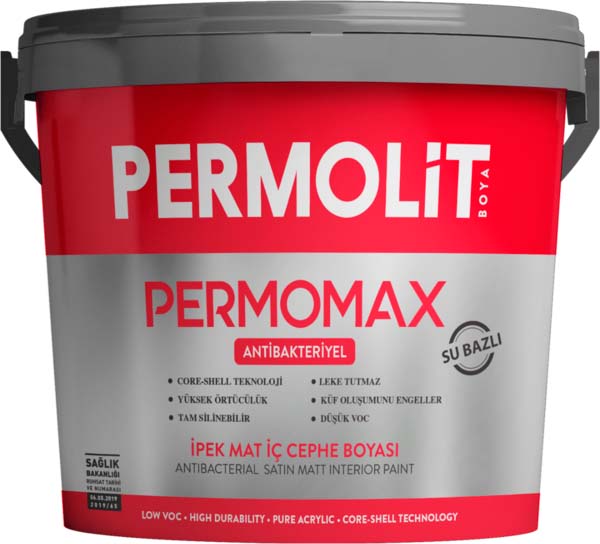 Краска PERMOLIT Permomax Антибактериальная интерьерная База 1 (7.5л, шелковисто-матовый)