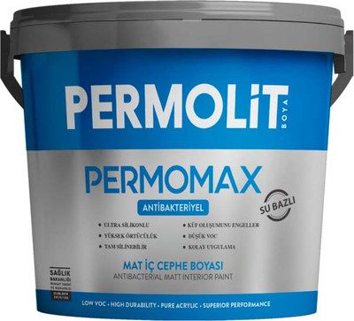 Краска PERMOLIT Permomax Антибактериальная интерьерная База 1 (7.5л, матовый) - 