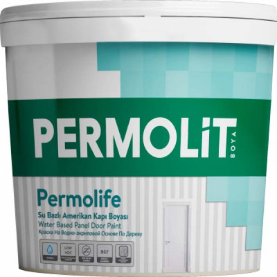Краска PERMOLIT Permolife в/д для деревянных дверей и мебели База 1 (750мл, матовый) - 