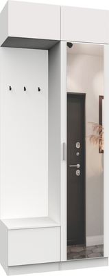 Секция в прихожую Интермебель Марсель-202 / МР 01-202 (белый премиум) - 