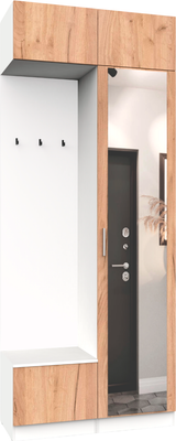 Секция в прихожую Интермебель Марсель-202 / МР 01-202 (дуб крафт золотой) - 