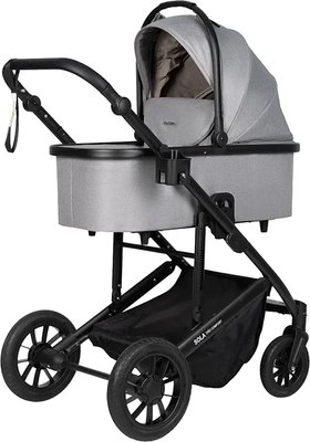 Детская универсальная коляска Farfello Sola Trio Comfort 3 в 1 / SOLA-8 (серебристый/серый) - 