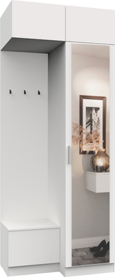 Секция в прихожую Интермебель Марсель-251 / МР 01-251 (белый премиум) - 