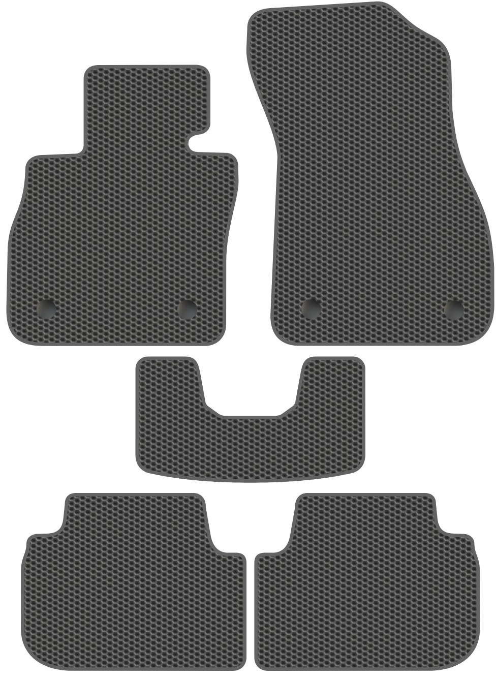 Комплект ковриков для авто Alicosta 2228_1_сер для BMW 2-Series I седан/F44 2019-2023 (EVA соты, серый) — фото 1