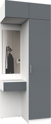 Секция в прихожую Интермебель Марсель-252 / МР 01-252 (графит серый) - 