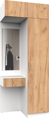 Секция в прихожую Интермебель Марсель-252 / МР 01-252 (дуб крафт золотой) - 