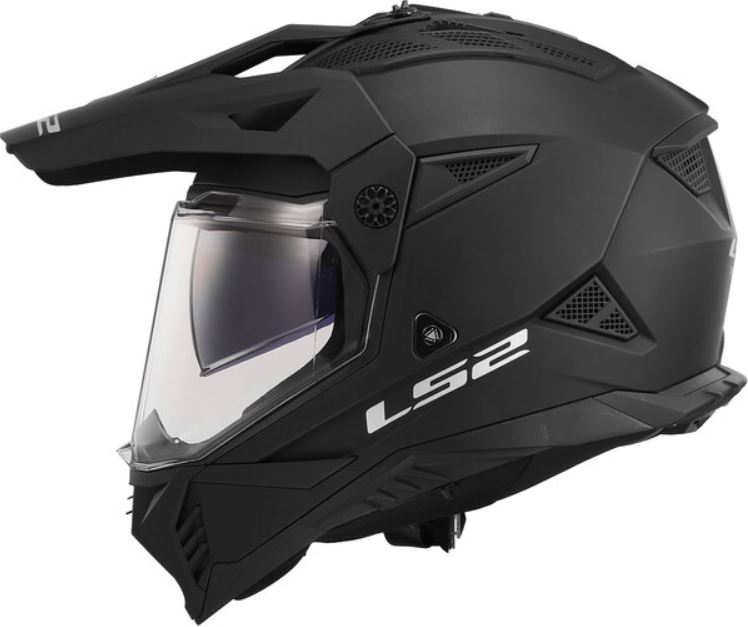 Мотошлем LS2 MX702 Pionner II Solid (S, черный матовый)
