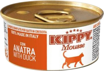 Влажный корм для кошек Kippy Mousse Cat С уткой (85г) - 