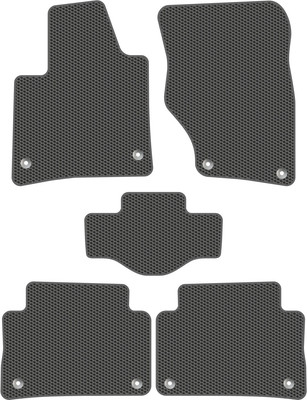 Комплект ковриков для авто Alicosta 0120_1_сер для Audi Q7 I SUV/4LB/8U 2005-2015 (EVA соты, серый) - 