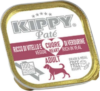 Влажный корм для собак Kippy Паштет с телятиной и овощами (150г) - 