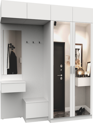 Секция в прихожую Интермебель Марсель-261 / МР 01-261 (белый премиум) - 