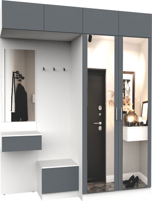 Секция в прихожую Интермебель Марсель-264 / МР 01-264 (графит серый) - 
