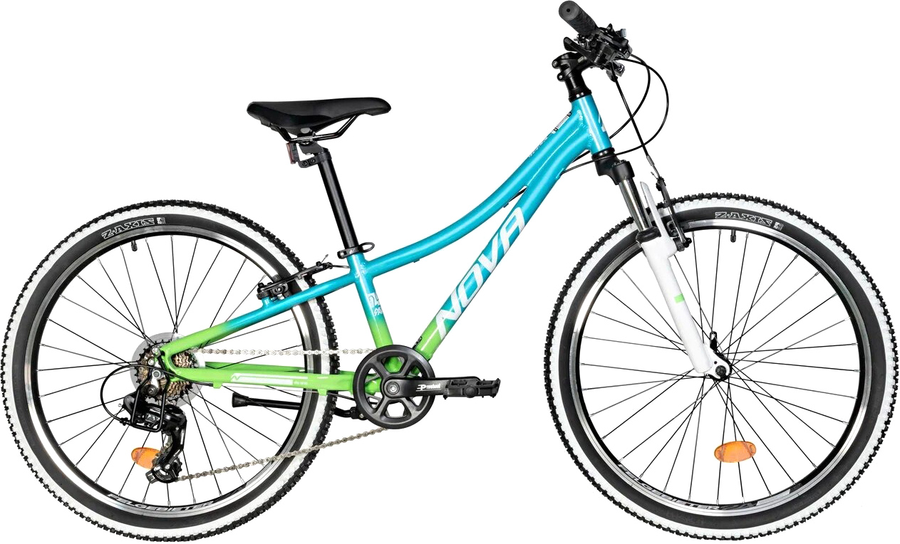 Велосипед Novatrack Katrina 24 / 24AHV.KATRINA.10GBL5 (салатовый/голубой, разобранный, в коробке)