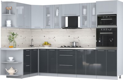 

Кухонный гарнитур, Мила Пластик 1.68x3.0 LV