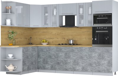 

Кухонный гарнитур, Мила Пластик 1.68x3.0 LV