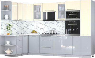 

Кухонный гарнитур, Мила Пластик 1.68x3.2 LV