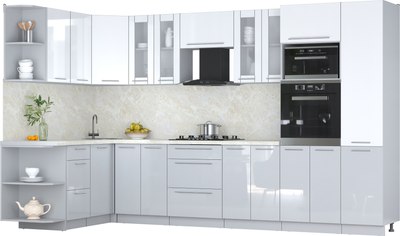 

Кухонный гарнитур, Мила Пластик 1.68x3.4 LV