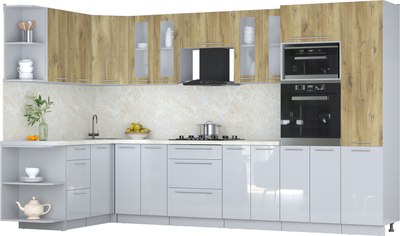 

Кухонный гарнитур, Мила Пластик 1.68x3.4 LV