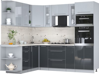 

Кухонный гарнитур, Мила Пластик 1.88x2.4 LV