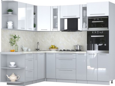 

Кухонный гарнитур, Мила Пластик 1.88x2.4 LV