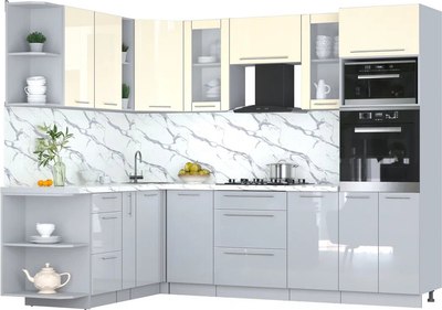 

Кухонный гарнитур, Мила Пластик 1.88x2.6 LV
