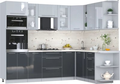 

Кухонный гарнитур, Мила Пластик 1.88x2.6 PR
