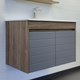 Тумба с умывальником Comforty Кемер-75 Comforty 75e (антрацит/дуб темно-коричневый) - 